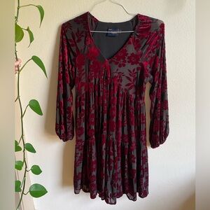 Just Taylor burnout velvet dress